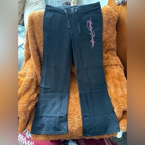 Harley-Davidson Kids Black Joggers with Pink Logo